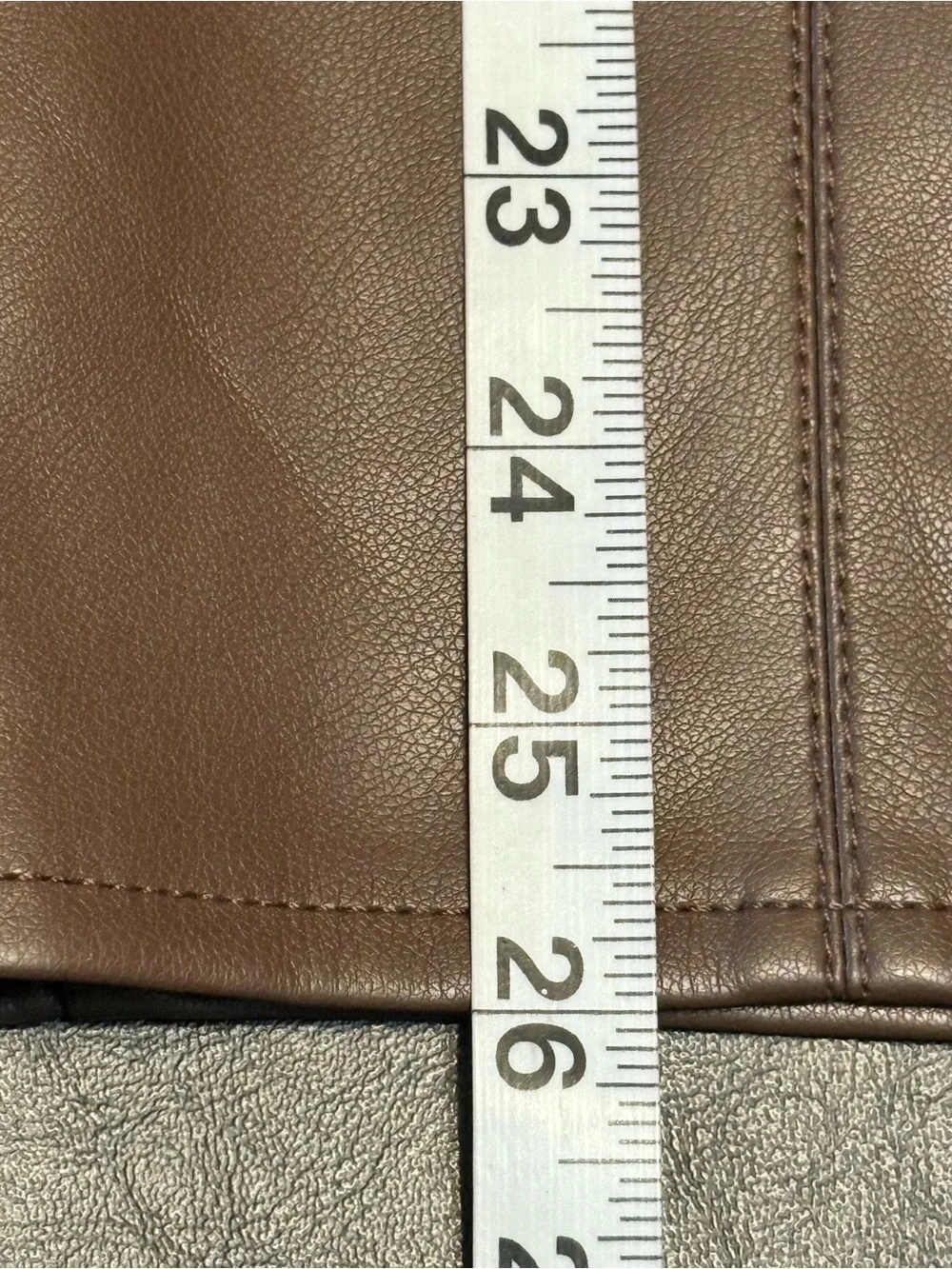Marc New York NWT size Small Chocolate Brown Faux Leather Belted Pencil Skirt